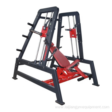 Upper inclined bench shoulder press machine adjustment